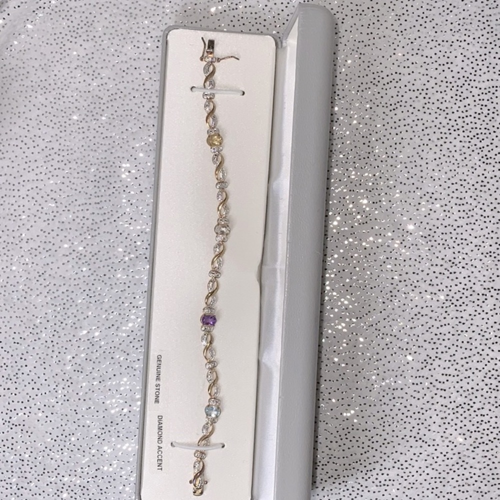 Gemstone and Diamond Bracelet